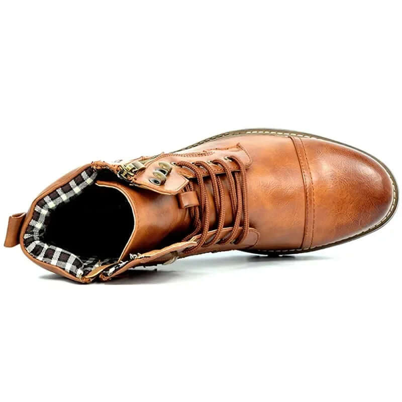 Andre™ | Læderstøvler med Snørebånd – Robust Elegance & Komfort